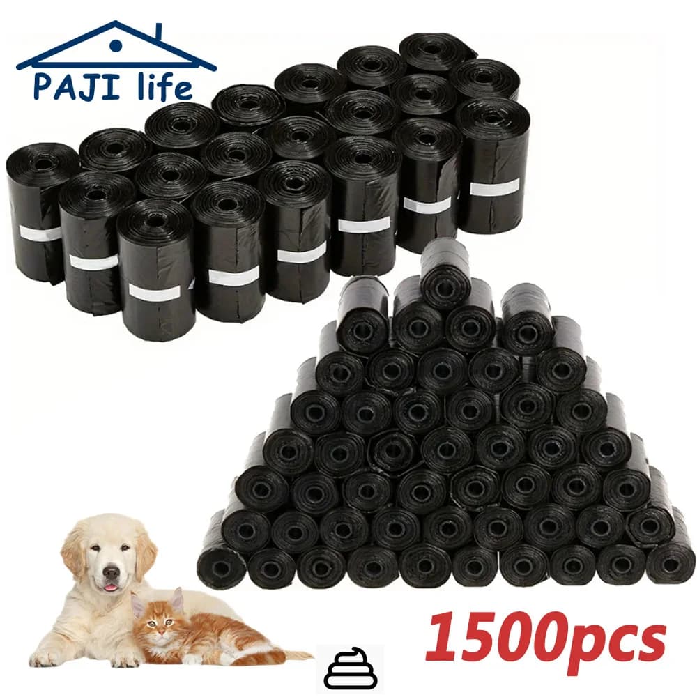 Sacs de merde de chien sacs de déchets portables pour animaux de compagnie sacs de déchets de chien durables et anti-fuite avec distributeur fournitures de nettoyage pour animaux de compagnie pour l’extérieur